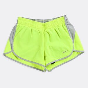 Nike Dri Fit Neon Green Running Shorts With Spandex
